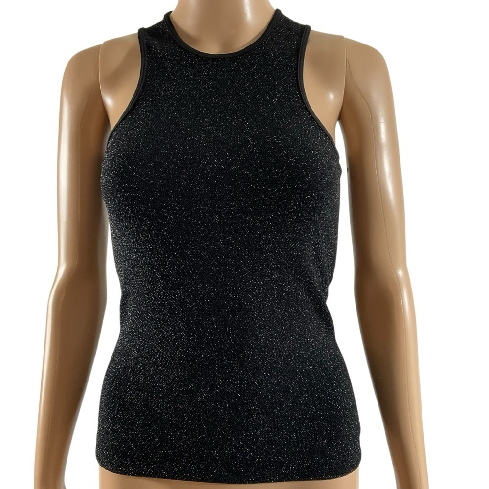 NWT Rag & Bone Lilith Sparkle Knit Tank Top Black Size Small - Picture 1 of 10